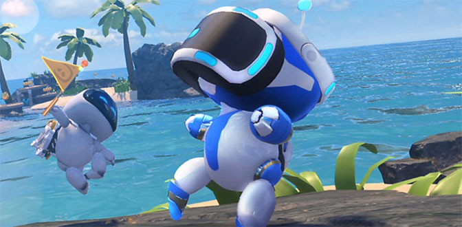 Characters inside a Sony virtual reality also wear Sony VR headsets.